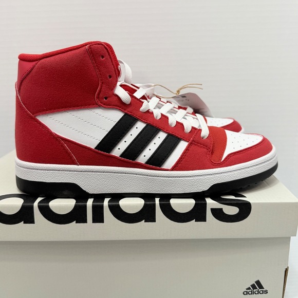 Adidas Break Start Mid Basketball Shoes Red Black White Men\'s Size 7 / Women\'s 8 main image 6